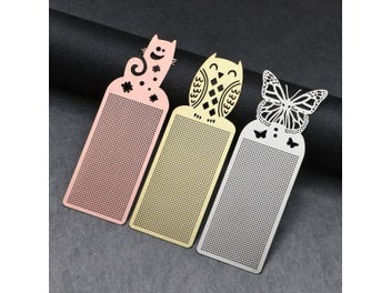 Listing 3 of 10 for 1pc Butterfly Owl Cross Stitch Bookmark Metal Silver Golden Needlework Kit