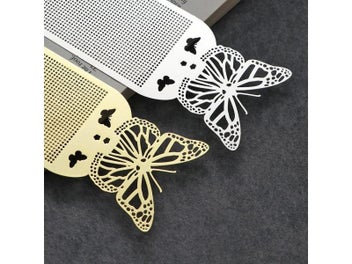 Listing 6 of 10 for 1pc Butterfly Owl Cross Stitch Bookmark Metal Silver Golden Needlework Kit