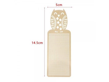 Listing 7 of 10 for 1pc Butterfly Owl Cross Stitch Bookmark Metal Silver Golden Needlework Kit