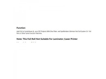 Listing 5 of 10 for 3MX15CM Heat Foil Rolls Hot Stamping Foil Paper Holographic Heat Transfer DIY