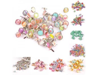 Listing 3 of 10 for New Mix Pattern Round Metal Brads DIY Scrapbooking Crafts Accessories For Home