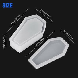 Listing 7 of 8 for DIY Silicone Vampire Coffin Mold Jewelry Storage Resin Mould Casting