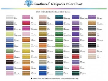 Listing 8 of 10 for Simthread 64 Count Brother Colors Machine Embroidery Threads For Brother Pfaff