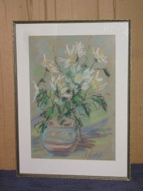 Listing 2 of 13 for Signed - Flowers in the Vase - Large Original Painting