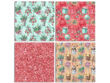 Listing 6 of 8 for 24 Sheets Christmas Scrapbooking Paper For Card Making DIY