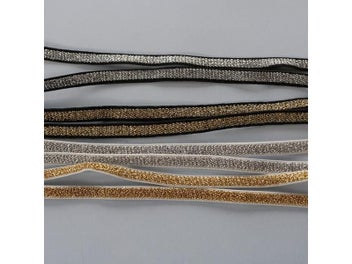 Listing 7 of 10 for Gold Silver Glitter Elastic Bands 10/15/20/25/40mm Rope Rubber Band Line Ribbon