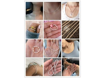 Listing 7 of 9 for Natural Freshwater Pearl Beaded Rice Shape Punch Loose Beads For Jewelry DIY