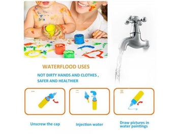 Listing 8 of 10 for 3 Types Reusable Water Drawing Learning Card 1 Magic Pen Recognize Painting