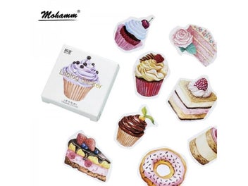 Listing 3 of 9 for 45Pcs/box Vintage Romantic Love Dessert Cake Papers Stickers For Diary