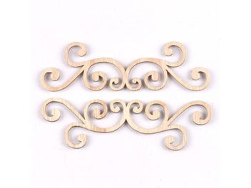 Listing 5 of 10 for 8Pcs Flower Pattern Wood Slices DIY Crafts For Home Decor