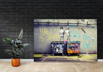 Listing 4 of 9 for ON SALE FREE SHIPPING - Banksy Print: Life Is Short, Chill The Duck Out