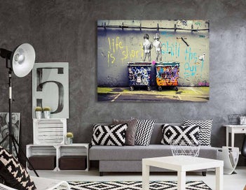 Listing 9 of 9 for ON SALE FREE SHIPPING - Banksy Print: Life Is Short, Chill The Duck Out