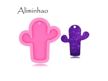 Listing 3 of 9 for DY0535 Cactus Keychain Mold UV Resin Silicone Mould For DIY Jewelry