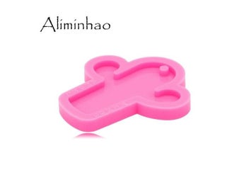 Listing 5 of 9 for DY0535 Cactus Keychain Mold UV Resin Silicone Mould For DIY Jewelry