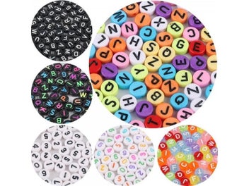 Listing 3 of 10 for 100pcs Mixed English Letter Acrylic Beads For Hanmade DIY Decoration