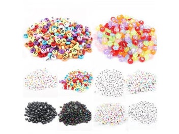 Listing 5 of 10 for 100pcs Mixed English Letter Acrylic Beads For Hanmade DIY Decoration