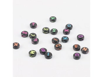 Listing 6 of 10 for 100pcs Mixed English Letter Acrylic Beads For Hanmade DIY Decoration