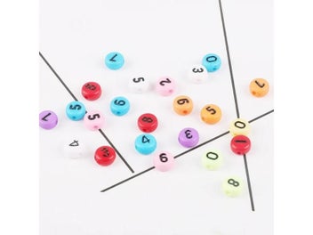 Listing 8 of 10 for 100pcs Mixed English Letter Acrylic Beads For Hanmade DIY Decoration