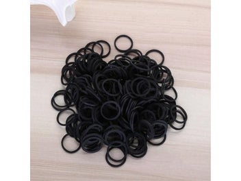 Listing 1 of 9 for 0.6x0.9mm Black Small Rubber Band Hair Band School Office Home Supplies Rubber