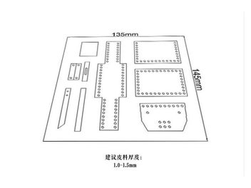 Listing 4 of 9 for DIY Leather Craft Mini Bag Small School Bag Pendant Sewing Pattern Pvc Template