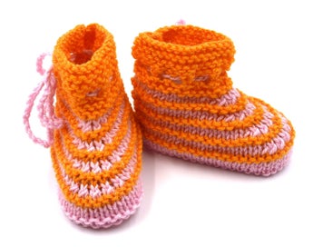 Listing 6 of 7 for 100% merino, Hand knitted Baby Booties, Green colour