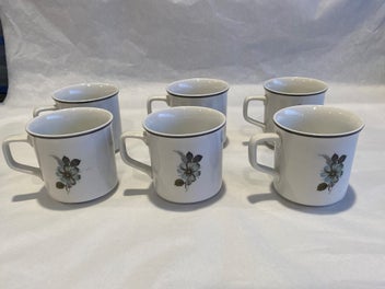 Listing 4 of 7 for SALE! 6 Johnson Brothers Wildmoor Ironstone Cups and Saucers