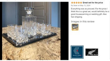 Listing 2 of 18 for Elegant Crystal Liquor Whiskey Decanter Glasses Set *Over Stocked*