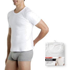 Listing 3 of 4 for Bonds Crew Neck Raglan Blank Plain Basic Mens White T-shirt Tee