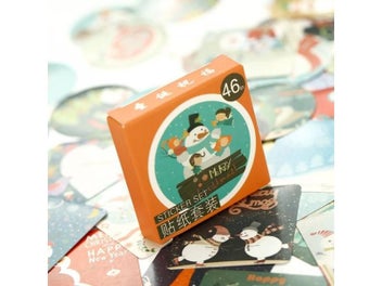 Listing 3 of 8 for 46 Pcs/ Box Christmas Greeting Mini Paper Sticker Decoration DIY Diary