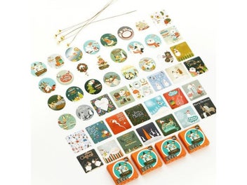 Listing 5 of 8 for 46 Pcs/ Box Christmas Greeting Mini Paper Sticker Decoration DIY Diary