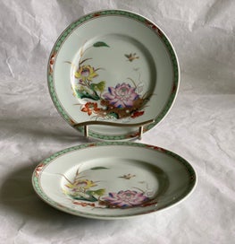 Listing 2 of 4 for SALE! Raynaud Limoges Flowers, Goose and Butterfly Plates (2) - Stunning