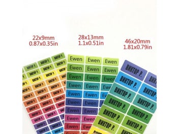 Listing 3 of 15 for Rainbow Color Custom Name Stickers Girls Multicolor Waterproof Labels Set