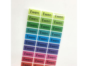 Listing 5 of 15 for Rainbow Color Custom Name Stickers Girls Multicolor Waterproof Labels Set