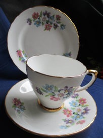Listing 2 of 11 for Delightful Colclough/Vale Delphine bone china trios - just for you ?
