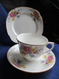 Listing 5 of 11 for Delightful Colclough/Vale Delphine bone china trios - just for you ?