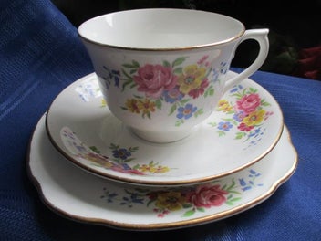 Listing 6 of 11 for Delightful Colclough/Vale Delphine bone china trios - just for you ?