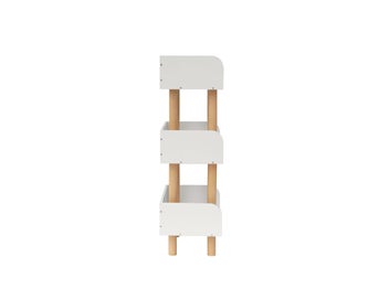 Listing 2 of 4 for “Final stock clearance " 3 Tier Kids Bookshelf - White + Pine