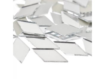Listing 4 of 9 for 100Pcs Glass Mirror Mosaic Tiles Diamond Shape For Wall Art Diy Supplies