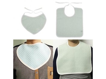 Listing 3 of 10 for Cotton Meal Eating Bib Clothing Protector For Kids Adults Patients Elderly