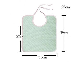 Listing 8 of 10 for Cotton Meal Eating Bib Clothing Protector For Kids Adults Patients Elderly