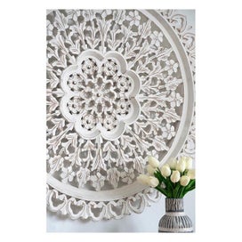 Listing 2 of 3 for Rembrandt Carved Wall Art - White (SE2084)