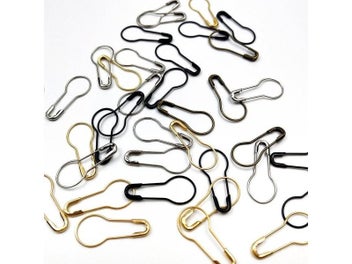 Listing 5 of 10 for 100pcs Colorful Pin Safety Pins Metal Clips Marker Tag Gourd Pins Safe Craft