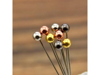 Listing 5 of 10 for 100pcs Colorful Round Pearl Head Dressmaking Pins Needles Stitch DIY Craft