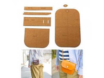 Listing 3 of 9 for DIY Leather Craft Small Shoulder Bag 500gsm Kraft Paper Cardboard Sewing
