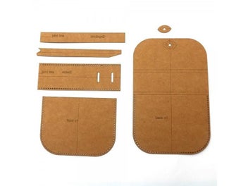 Listing 7 of 9 for DIY Leather Craft Small Shoulder Bag 500gsm Kraft Paper Cardboard Sewing