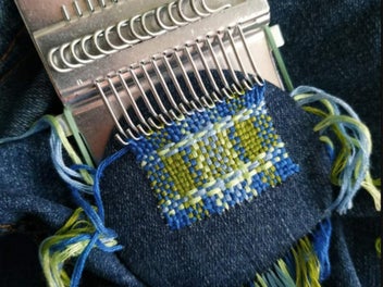 Listing 6 of 12 for Green Small Loom Speedweve Type Weave Tool Set DIY 14 Hooks Darning Machine