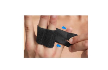 Listing 3 of 3 for PTN Medium Double Finger Support Bandage Sport Braces Splint Wraps Finger Guard