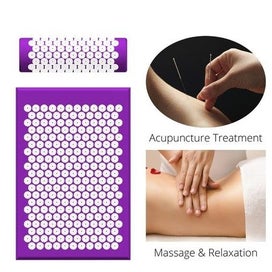 Listing 4 of 9 for Acupressure Mat and Pillow Set for Back Neck Pain Relief