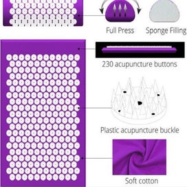 Listing 5 of 9 for Acupressure Mat and Pillow Set for Back Neck Pain Relief