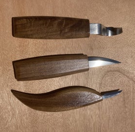 Listing 7 of 14 for Spoon Carving Kit - Sloyd, Hook and Detail Knife. Kauri + Kahikatea spoon blanks